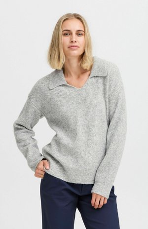 PZASTRA V-Neck - Džemperis - light grey melange