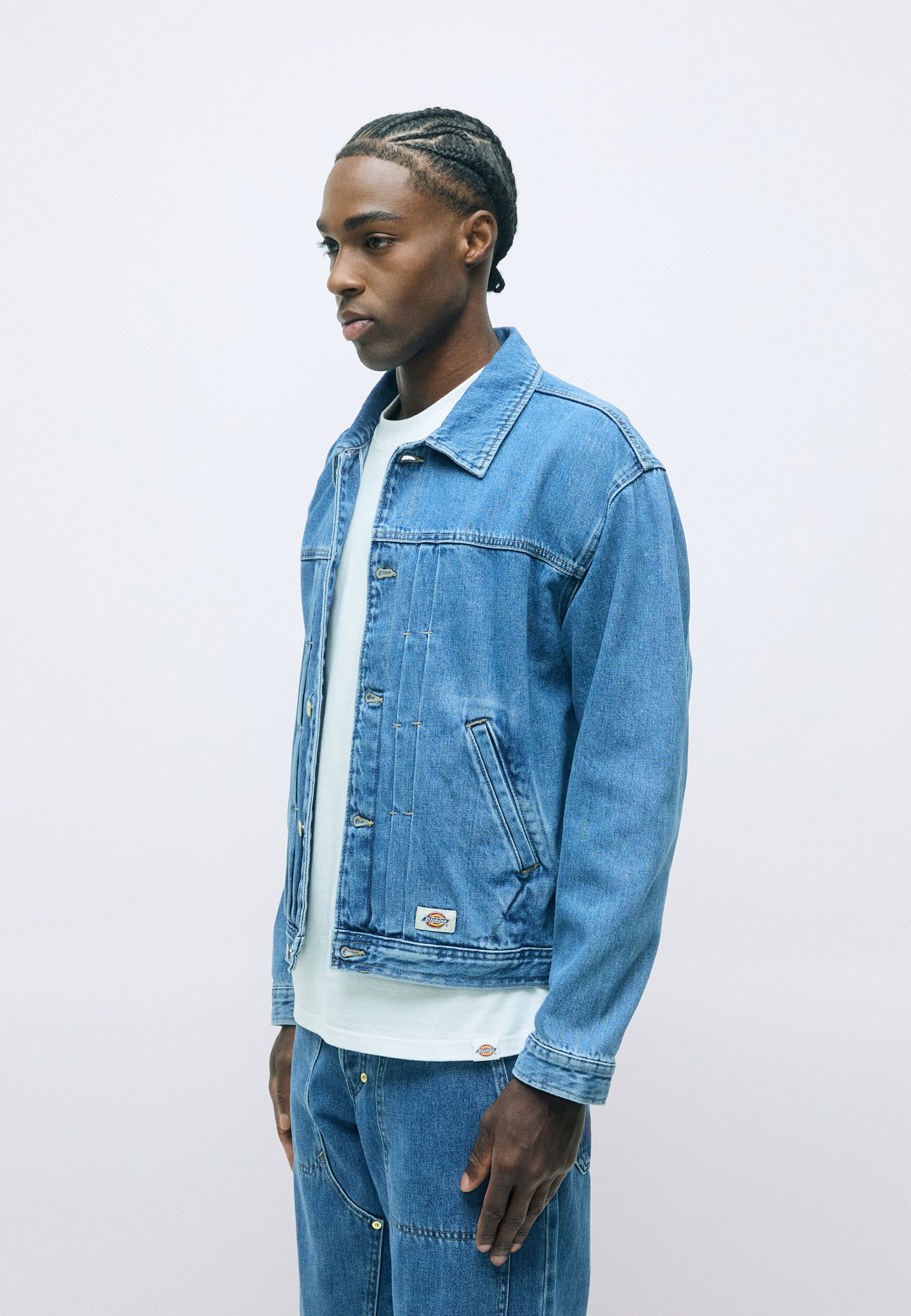 Dickies TRUCKER JACKET - Denim jacket - archive wash/blue denim