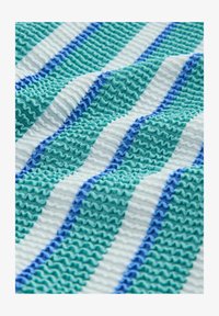 Ausgewählt, aqua blue/white crinkle stripe