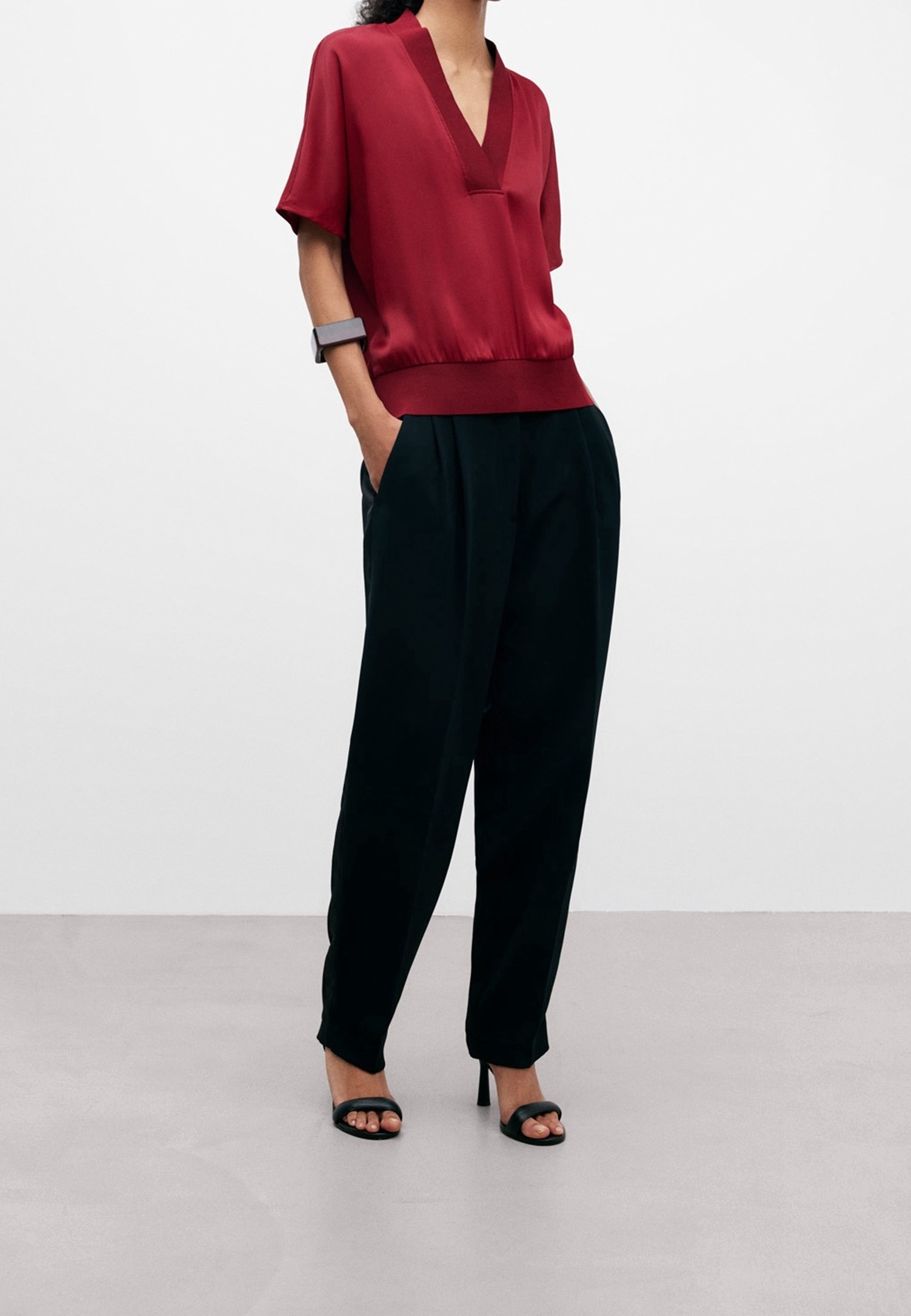 ADOLFO DOMINGUEZ Bluzka/bordowy - (Pre-owned) - Zalando.pl