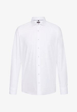 Witte overhemd met lange mouwen, voorzien van een button-down kraag, een voorste knoopsluiting en manchet mouwen. Gemaakt van gladde stof met een klassieke pasvorm.