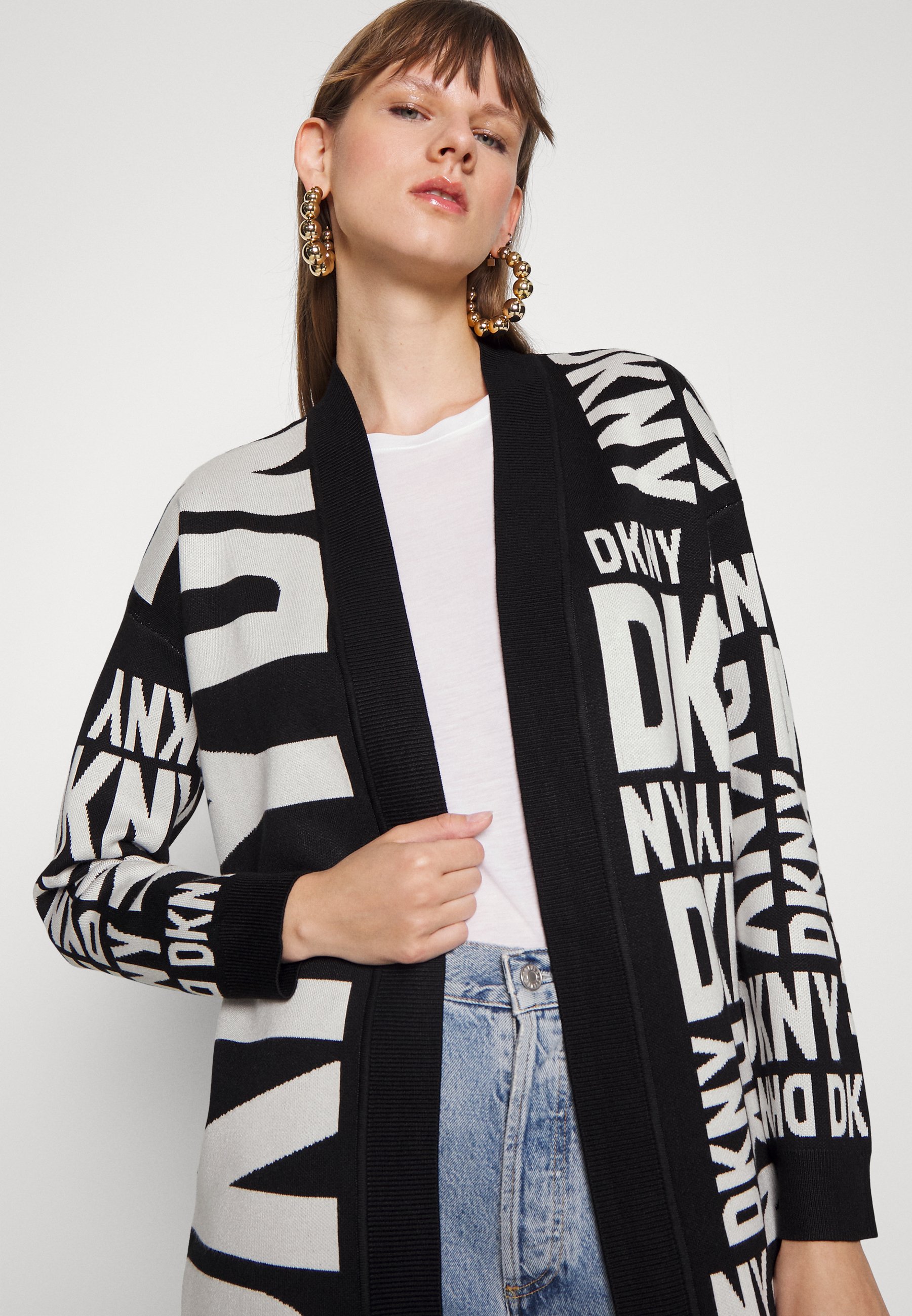 DKNY EXPLODED LOGO OPEN CARD - Cardigan 
