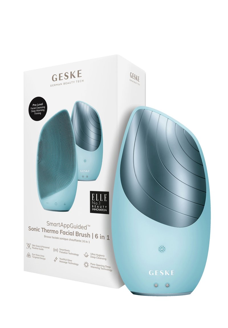 GESKE GESKE SMARTAPPGUIDED™ SONIC THERMO FACIAL BRUSH | 6 IN 1 - Skincare tool - turquoise