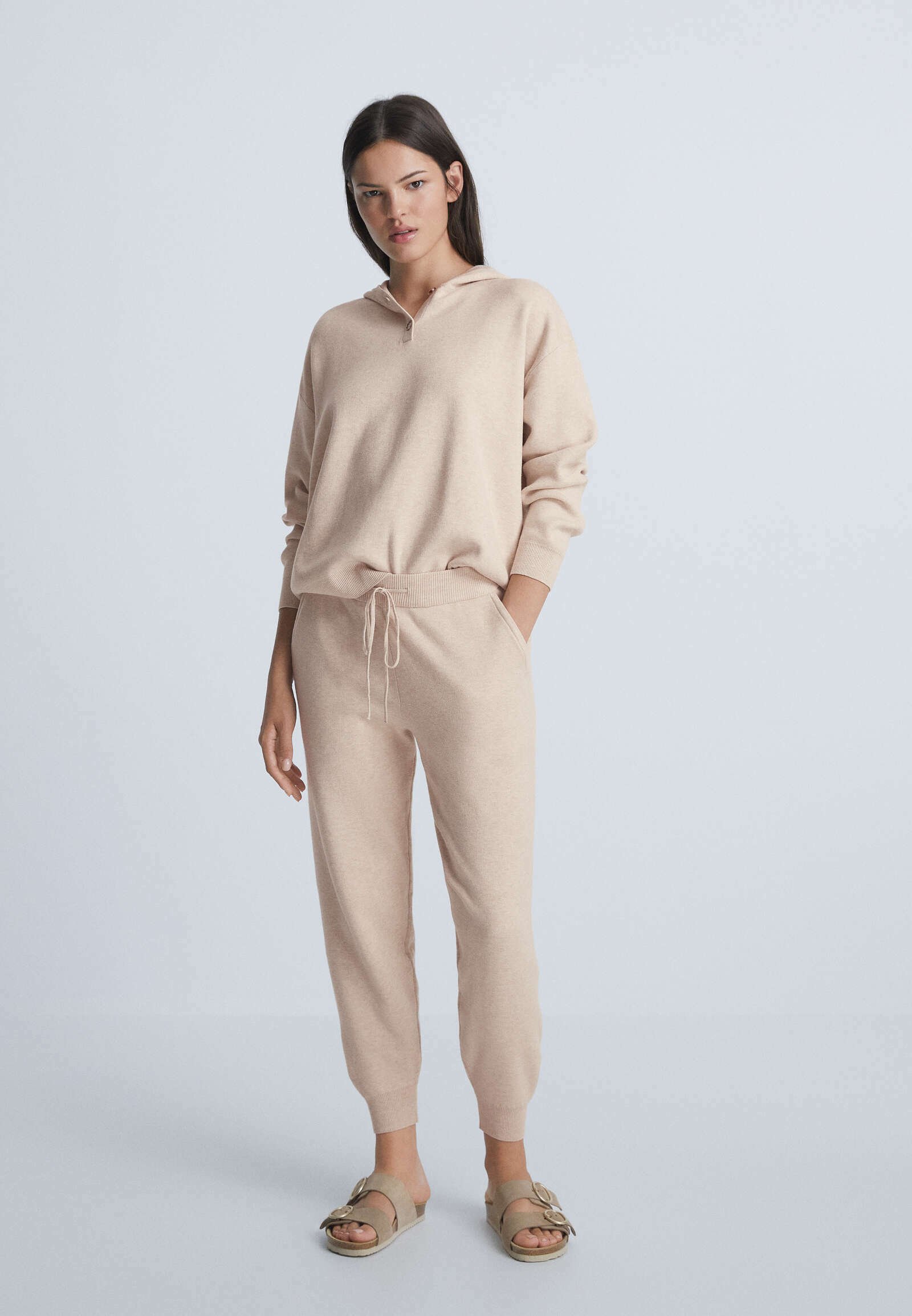 OYSHO Pantaloni sportivi - beige - Zalando.it