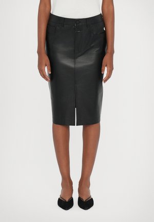 SKIRT - Gonna di pelle - black