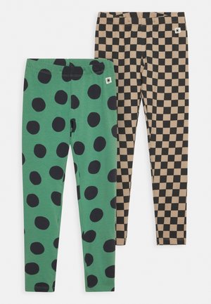 DOTS AND CHECK UNISEX 2PACK - Leggings - Trousers - green
