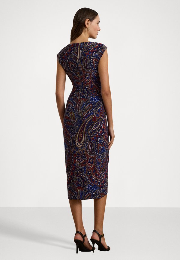 PAISLEY STRETCH JERSEY TIE FRONT DRESS - Shift dress4