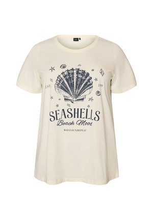 Zizzi, T-shirts print - vanille