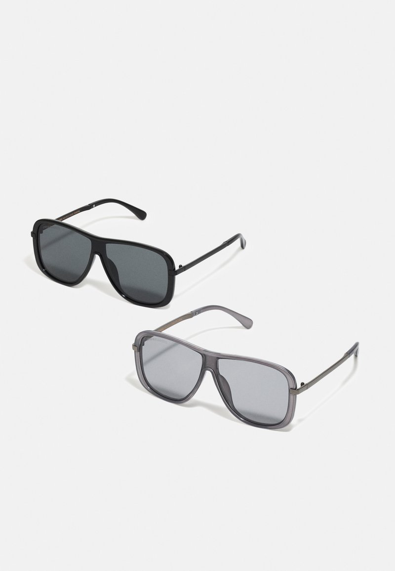 Urban Classics SUNGLASSES MILOS 2 PACK UNISEX - Akiniai nuo saulės - black/grey