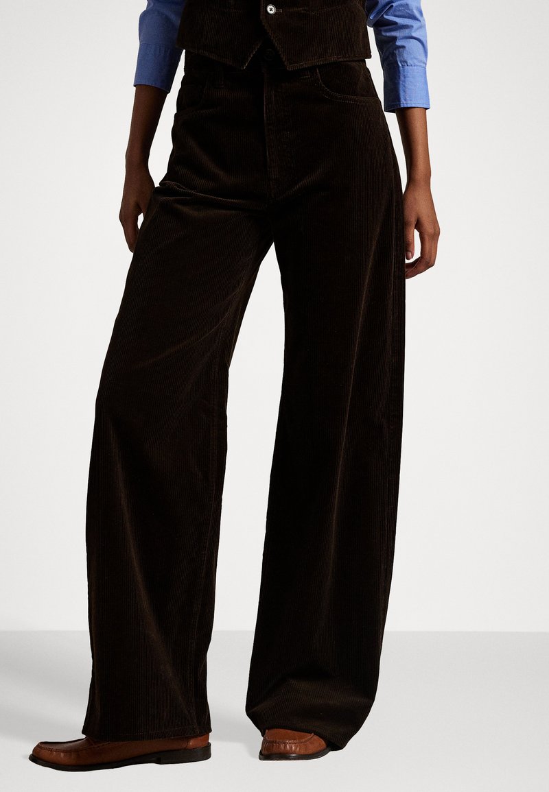 Polo Ralph Lauren COTTON CORDUROY WIDE-LEG PANT - Püksid - dark beech