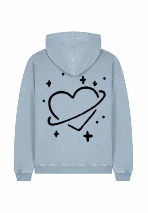 SATURN BACK PRINT VINTAGE UNISEX HEAVYWEIGHT - Hoodie - light blue