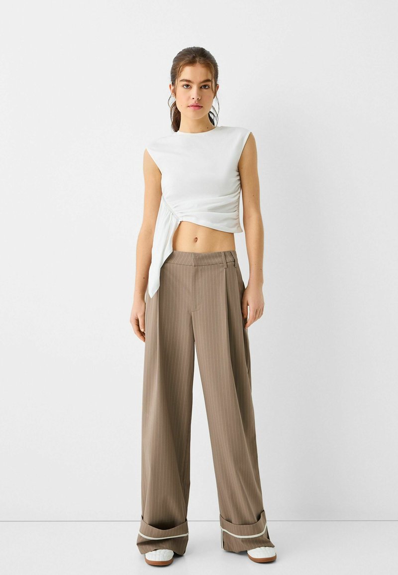 Bershka Broek zandkleur Bershka Broek zandkleur