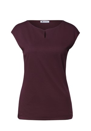 Street One, DROPPED SHOULDER SHIRT MIT CUT-OUT - T-shirt basique - rustic rouge