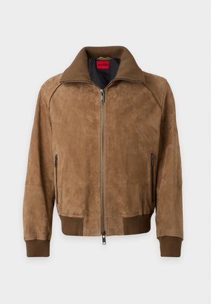 HUGO, LAINES - Δερμάτινο μπουφάν - medium beige