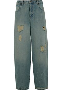 Platėjantys džinsai - vintage blue destroyed