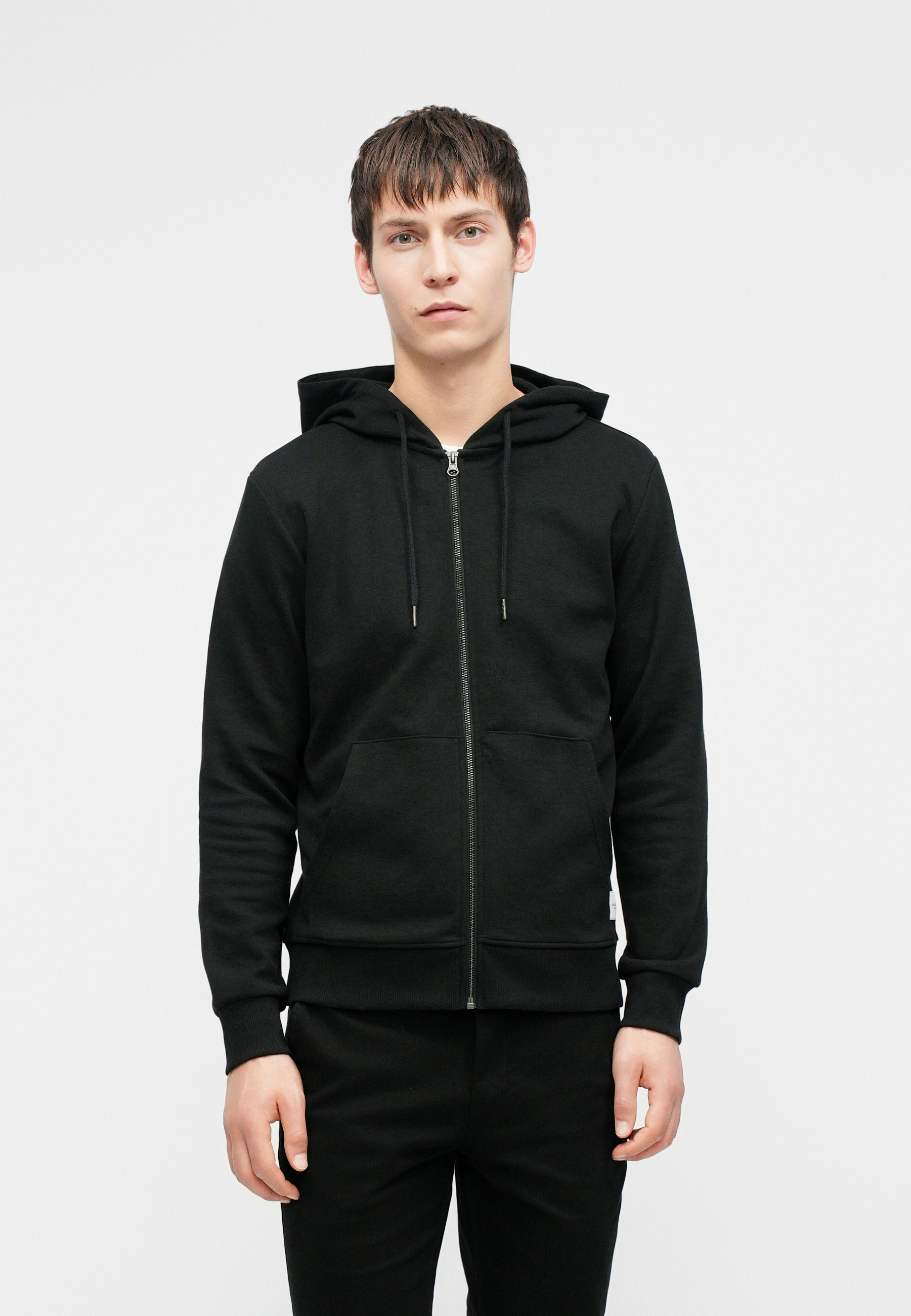 Jack & Jones JJEBASIC ZIP HOOD - Zip-up sweatshirt - black