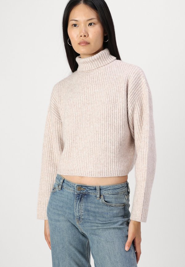ONLMELANIE ROLLNECK - Jumper - oatmeal3