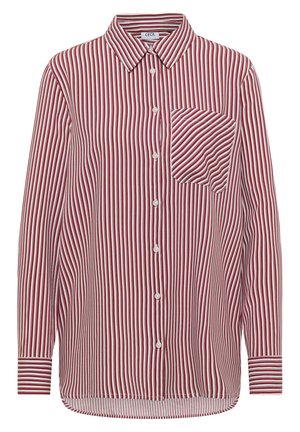 Cecil, LANGARM HEMDBLUSE MIT STREIFEN - Skjortebluser - russet red