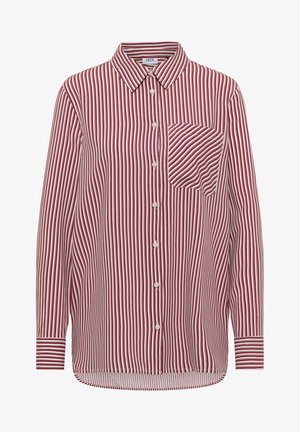 Cecil, LANGARM HEMDBLUSE MIT STREIFEN - Overhemdblouse - russet red