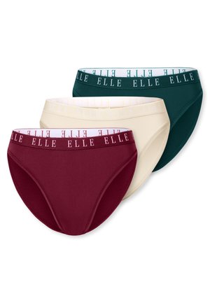 3-PACK LEG LOGO - Briefs - dunkelgrün/beige/dunkelrot