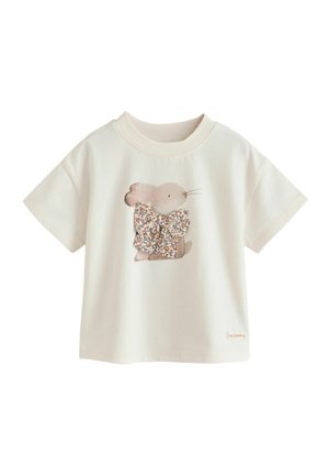 Next, REGULAR FIT - SHORT SLEEVE T-SHIRT - Print T-shirt - ecru white bunny