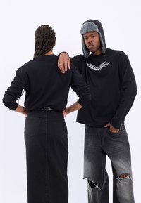 YOURTURN UNISEX - Top dugih rukava - true black