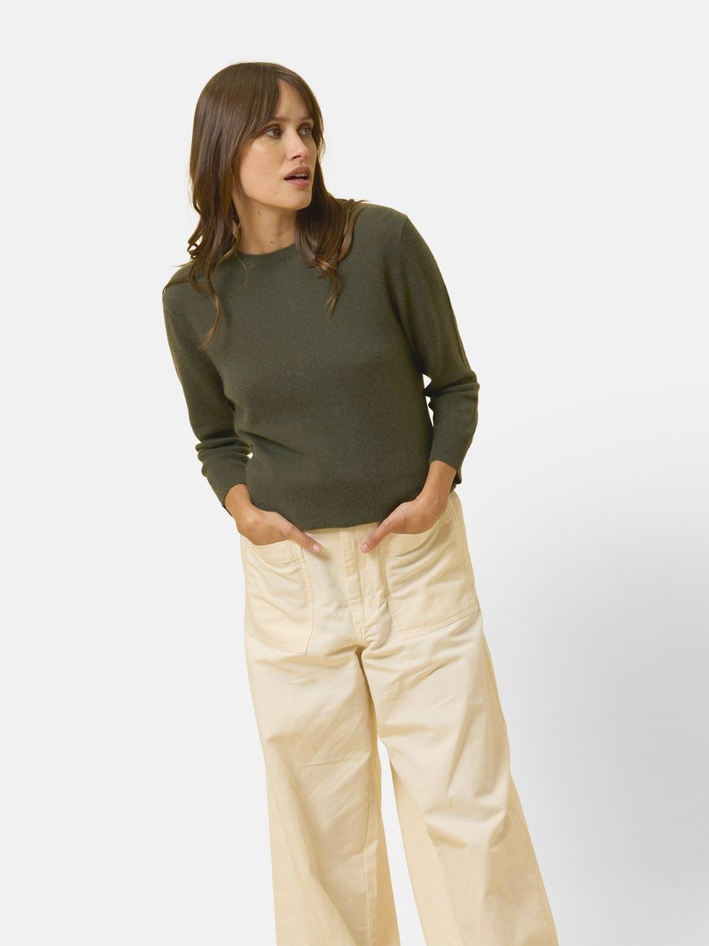 Just Cashmere Trui kaki