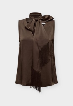VILA, VIRAIMA TOP SCARF - Blouse - coffee bean