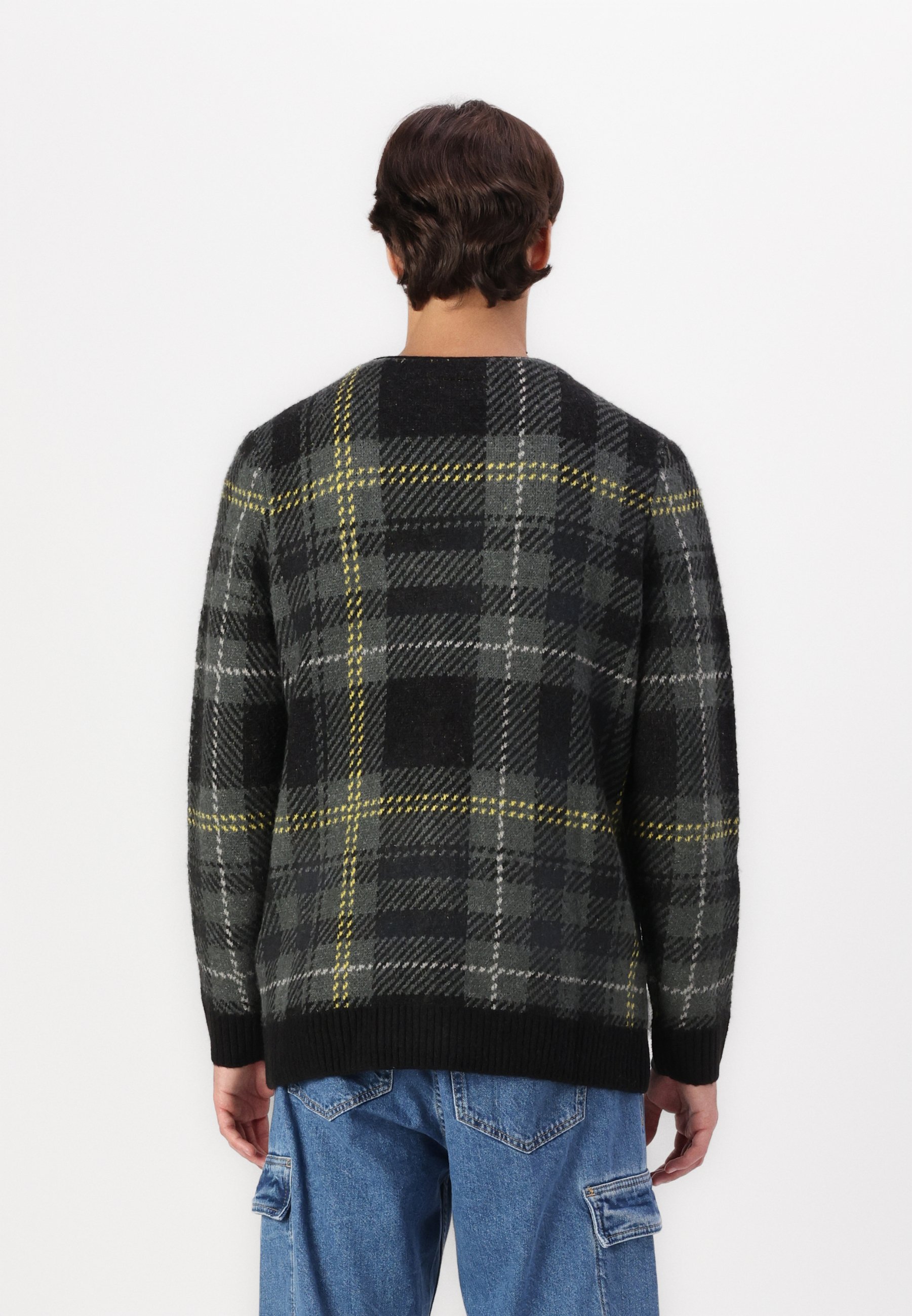 Lyle & Scott BRUSHED TARTAN - Cardigan - jet black/black - Zalando