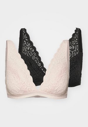 SOFT BRA 2 PACK - Trikotni modrček - powder/black