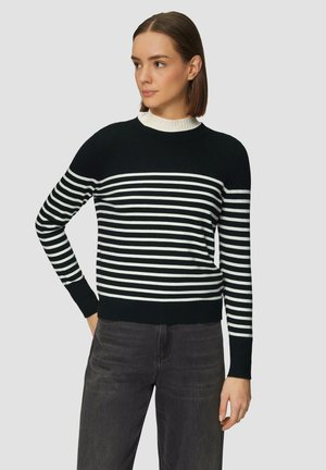 GESTREIFTER PULLOVER - Svetrík - schwarz