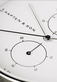 Kapten & Son CHRONO - Chronograph - silver coloured white