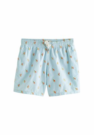 REGULAR FIT - Badeshorts - orange embroidery blue stripe