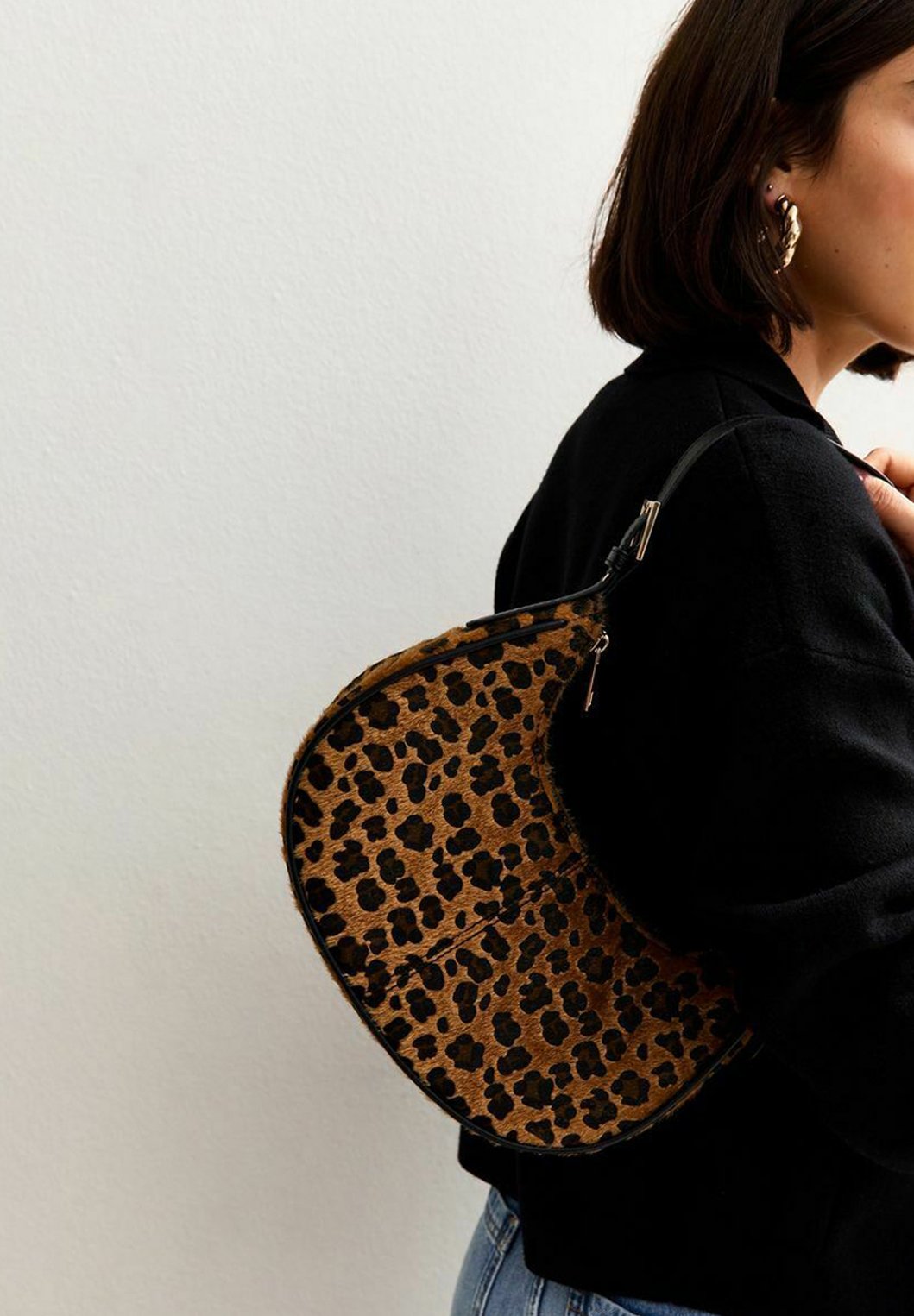 Stampa leopardo Borsa a tracolla Grande capacità Borsa Slouch Per Donna