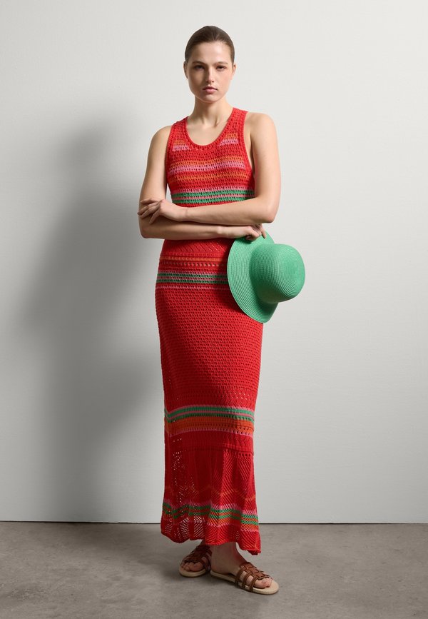 WITH CONTRASTING DETAILS - Maxikleid - verde rosso