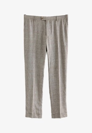 Next TAILORED REGULAR FIT LINEN CHECK - Öltönynadrág - neutral