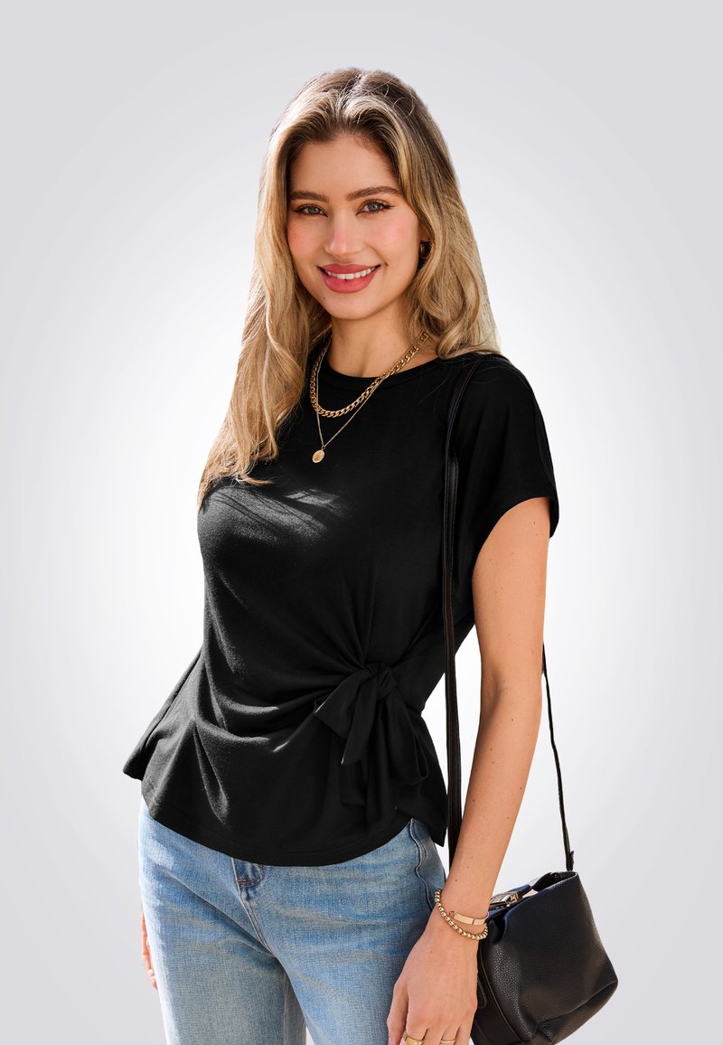 Cupshe T-shirt basic - black