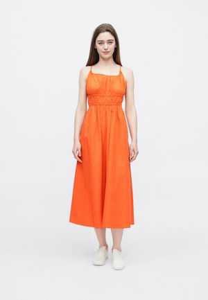 SMOCK STRAP DRESS - Nappali ruha - brilliant orange