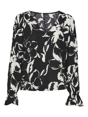 Vero Moda POLLIANA INGE LS WVN GA - Μπλούζα - black