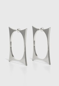 CHUNK EAR HOOPS - Earrings - vintage silver-coloured