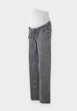 Vero Moda Maternity VMMTESSA WIDE BELT  - Jeans Relaxed Fit - medium grey denim