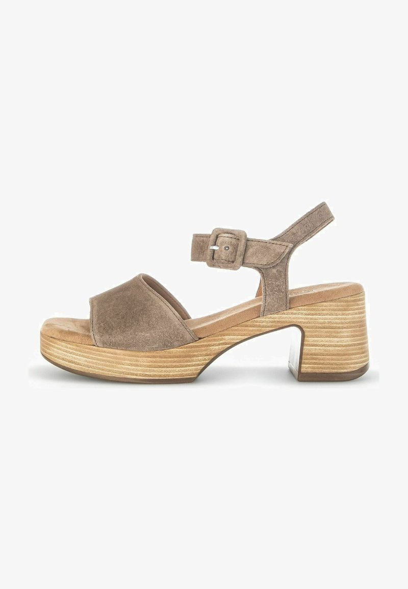 Gabor Platform sandals - sesamo/brown - Zalando