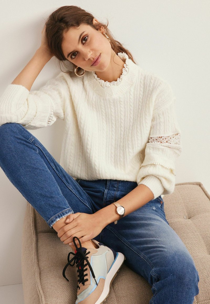Damen Strickjacken | Next Strickpullover white/weiß - TG29576 Damen Strickjacken | Next Strickpullover white/weiß - TG29576