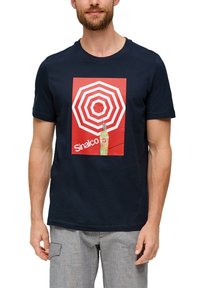 s.Oliver MIT SINALCO - Marškinėliai su spaudiniu - navy