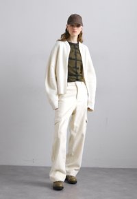 Helmut Lang APEX FULL ZIP - Chaqueta de punto - ivory