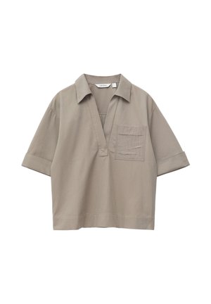 & OTHER STORIES, & OTHER STORIES BOXY SHORT-SLEEVE SHIRT - Blouse - mole