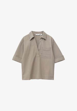 & OTHER STORIES, & OTHER STORIES BOXY SHORT-SLEEVE SHIRT - Blúzka - mole