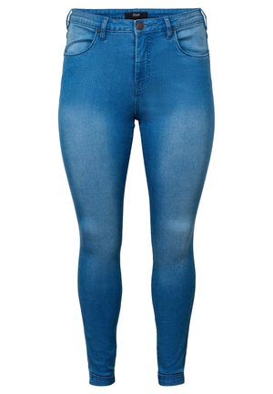 SUPER AMY WITH HIGH WAIST - Traperice uskog kroja - light blue