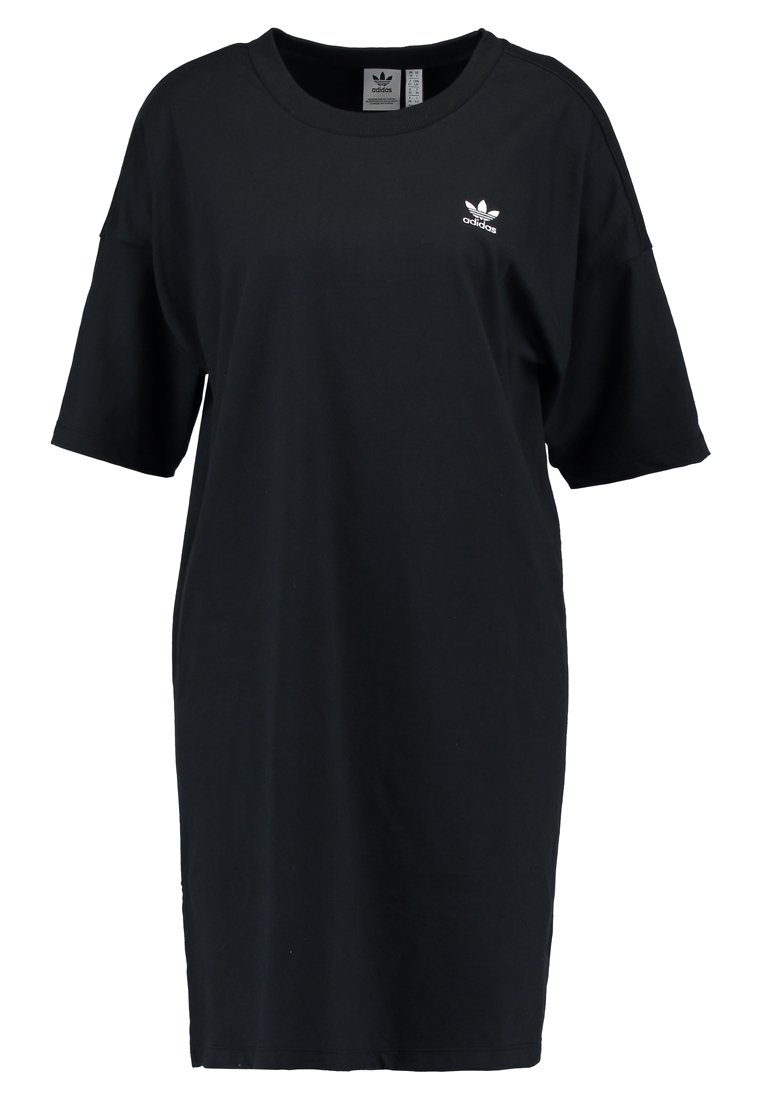 black adidas t shirt dress Glenda Black Sleeved Crescent Dress