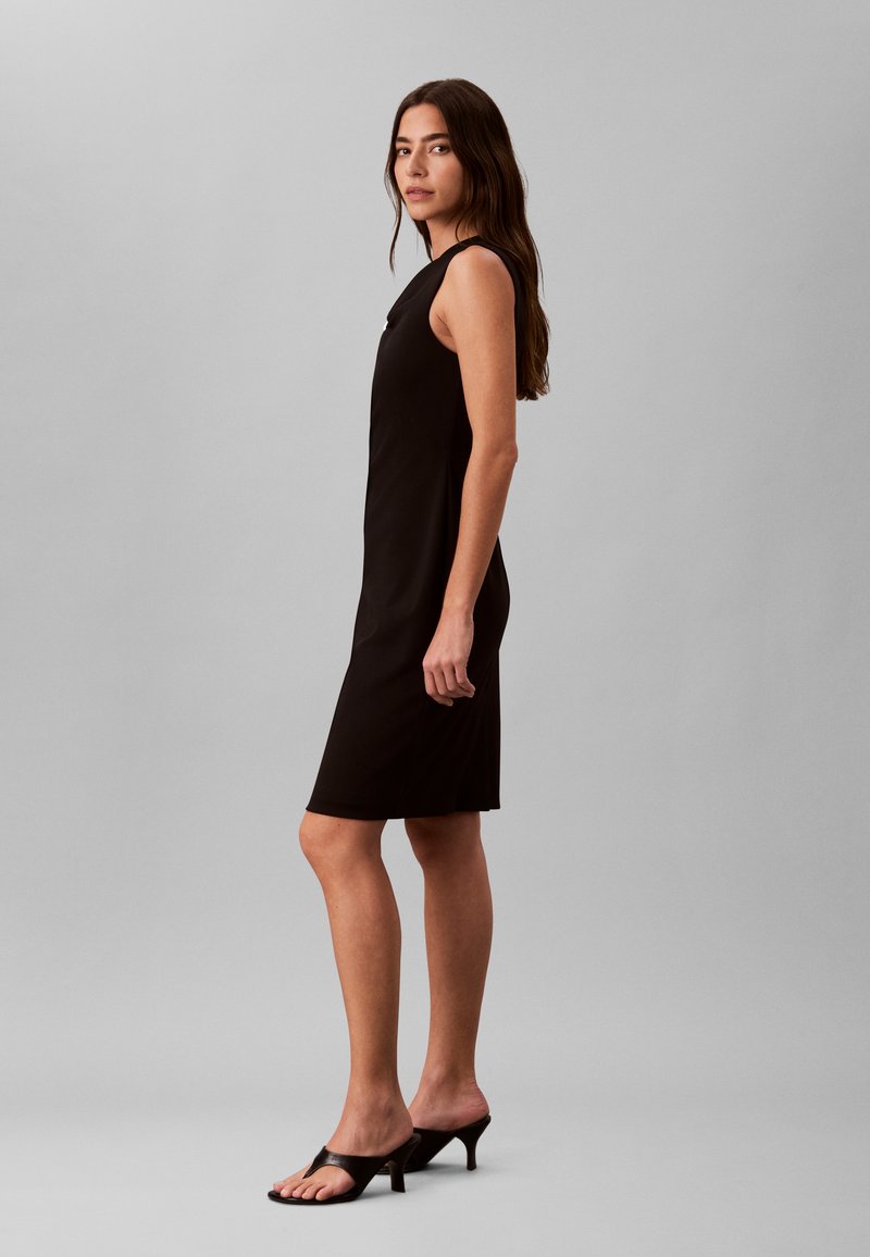 calvin klein black dress sleeveless HARDWARE - Shift dress Women's size:26 Machine wash plus size wedding dress Veronica Beard Freeman Mini